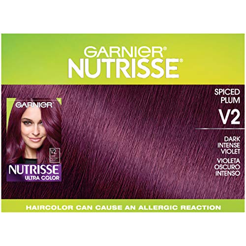 Garnier Nutrisse Ultra Color Nourishing Hair Color Creme, V2 Dark Intense Violet (Packaging May Vary), Pack Of 1 #TOP3