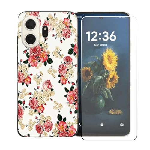 LCEHTOGYE �K�p TCL NXTpaper 70 Pro +�����K���X�X�N���[���v���e�N�^�[�p�P�[�X�A�K�p TCL NXTpaper 70 Pro (6,9")�ƌ݊����̂���u���b�N�\�t�gTPU�V���R���Q���P�[�X�ی�J�o�[ LLM1