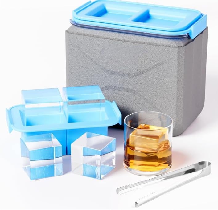 Máquina de gelo transparente, bandeja de gelo de 5 cm transparent...