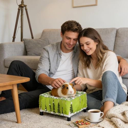 Cama para ratón y conejo que optimiza espacio en jaulas con doble cubierta 4