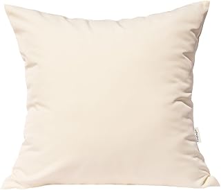 TangDepot Luxury Faux Silkhrow Pillow Cover 28x28 Cream | Vibrant Coral Faux Silk Cushion Cover, Silky Soft, Hidden Zipper, Washable & Quick Dry, Perfect for Home & Patio