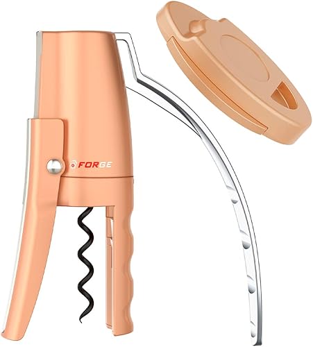 Forge Abrebotellas de vino de calidad vertical con cortador de papel de aluminio