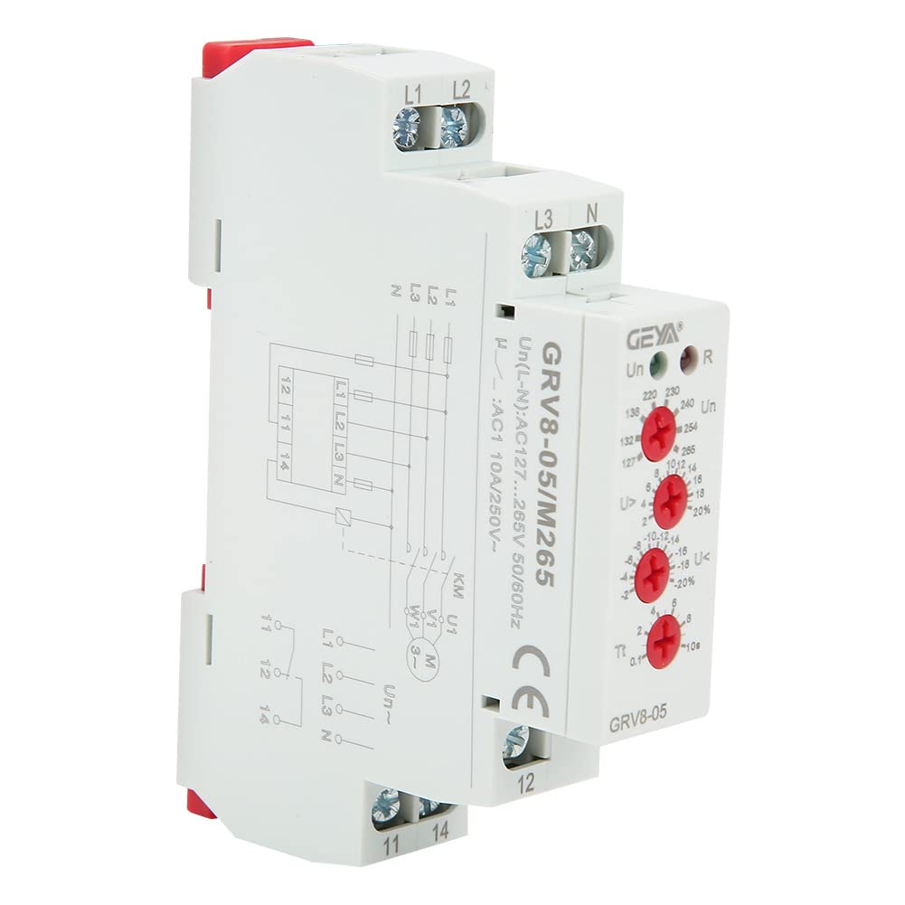 Buy Gojiny GRV8-05 3-Phase Voltage Mring Relay Phase Sequence Phase ...