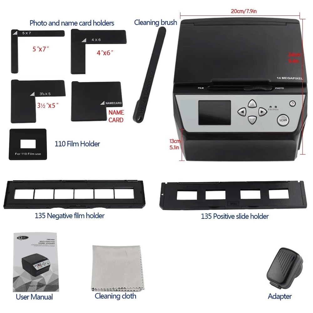 Scanner for diapositive 22 Mega Pixel 4 in 1 COMBO e scanner for pellicole digitali 135 Convertitore di negativi Foto 35mm(Only scanner)