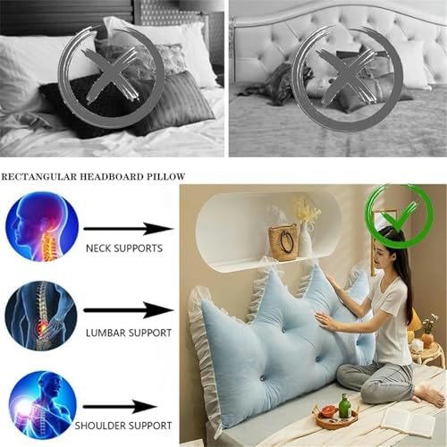 Coussin de chevet et dossier de lit compensé en velours grand format King - 6