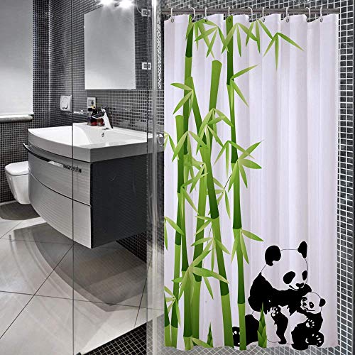 Encozy - Cortina de ducha, impermeable, resistente al moho, lavable, cortina de baño con 12 ganchos