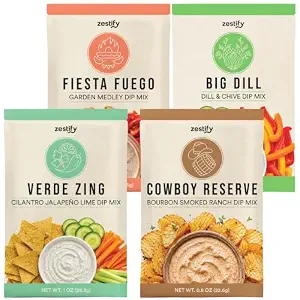 Zestify Dip Mix Variety Pack, 4 Flavors