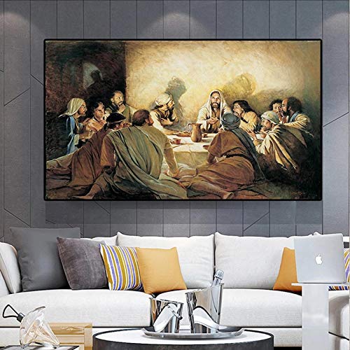 Le Dernier Dîner peinture decorative pour sublimer un mur de salon affiche vide 40x60cm