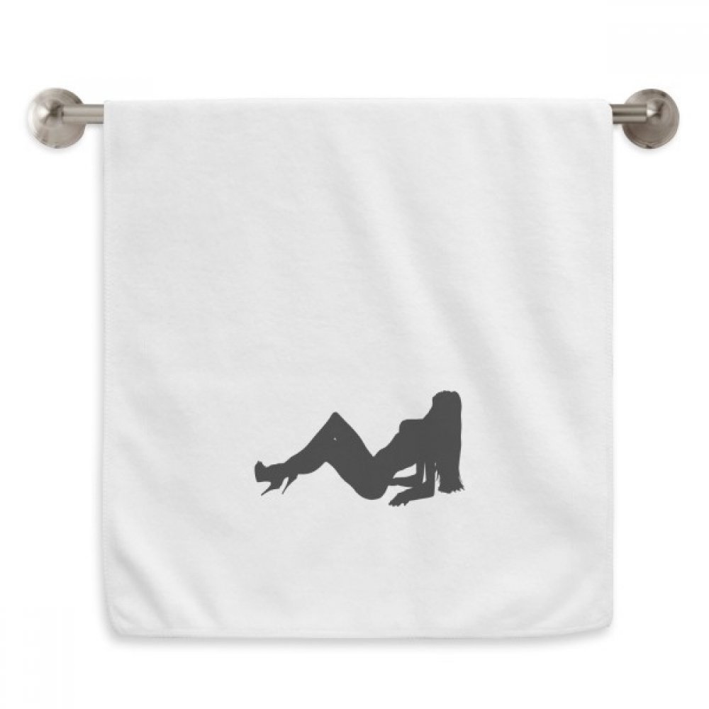 Serviettes débarbouillettes blanc motif fille serviette moelleuse