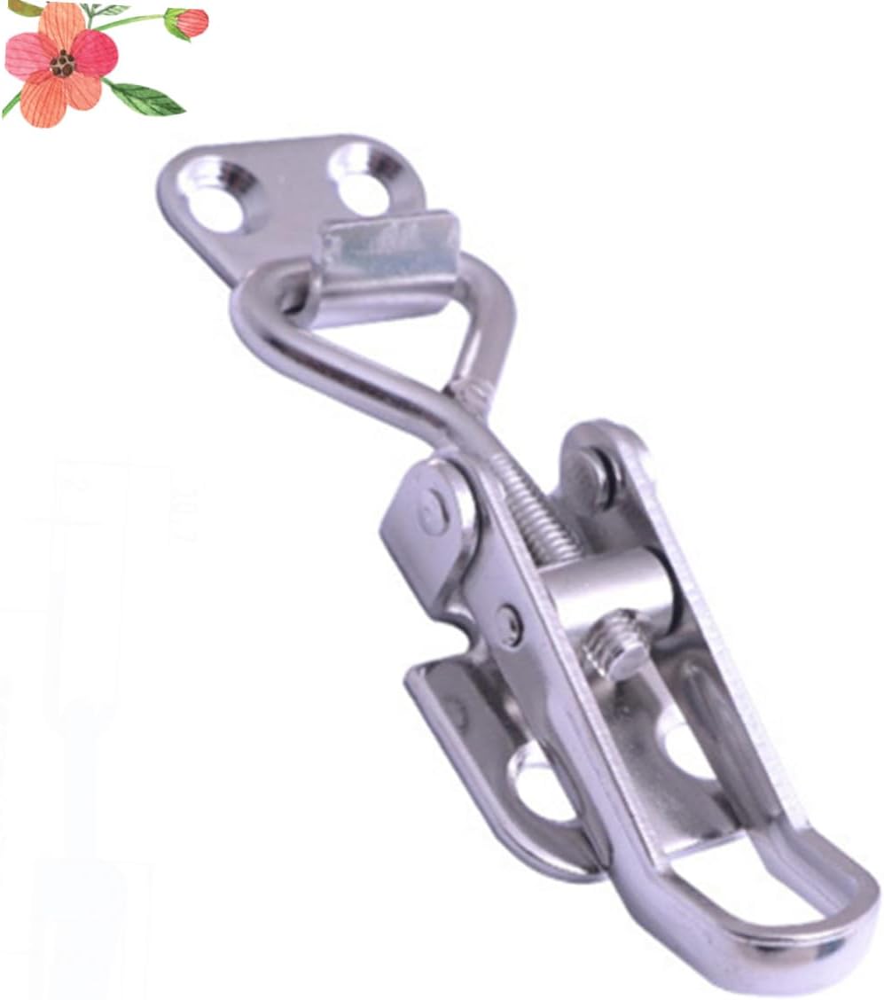 56010A Stainless Steel Toggle Latch Clamp for Trailers and Containers | Spring Loaded Safety Latch, Easy Install, Secure Attachment, High Strength, Silver Finish