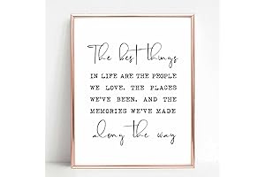 Motivational Wall Art with Inspirational Quotes for Family and Friends (8X10", Unframed)