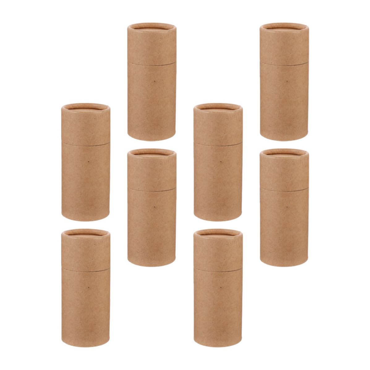 OSOLADY Embalaje de Botellas de Aceite Esencial Caja Cilíndrica de Papel Kraft y Fácil de Transportar 8 Unidades, Ecológica