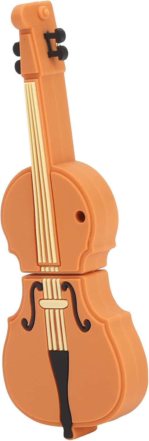 Violin Modeling USB Flash Drive Cute Portable USB Stick for Music Data Storage and Sharing At Home Office 16GB (16GB)