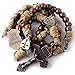 HanlinCC Large and Heavy Antique Copper Metal Beads Rugged Durable Paracord Rosary Necklace with St.Michael Center Piece and Pardon Crucifix for Men (Antique Copper St.Michael Paracord Rosary)