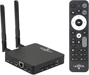 Ugoos AM9 TV Box Android 14.0 Amlogic S905x5 4GB RAM 64GB ROM 2.4G/5G Dual WiFi Ethernet 1000M USB 3.0 BT5.2 Support AV1 VP9 H.265 4K HDR Box