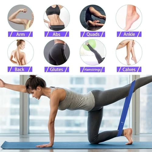 GXGM 5 Piezas Bandas Elasticas Musculacion,Bandas Elásticas Fitness, Bandas de Resistencia, Elásticas Fitness y Musculación de Látex Agradable a la Piel con Guía de Ejercicios de Español(4.5-23kg - imagen 3