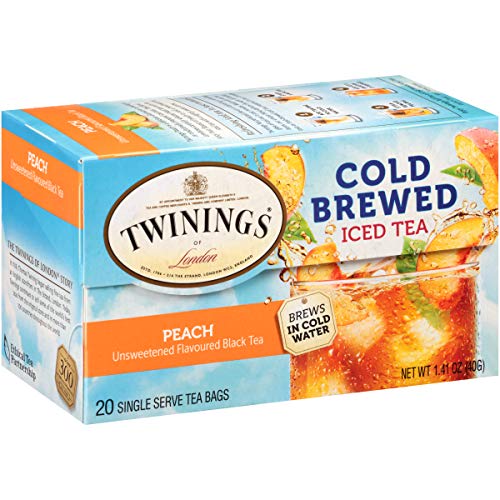 Twinings Peach Cold Brewed Iced Tea Bags, 20 Count (Pack Of 6) #TOP1