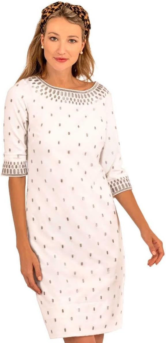 Gretchen Scott Designer Women's - Jersey Embroidered Dress - Rocket Girl