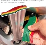 JUSTTOP Brake Lining Thickness Gauge, 8 Piece SAE & Metric Brake Pad Measuring Tool Set, Color Coded Tire Gauge Automotive Brake Pad Measure Ruler Tool Feeler, Car Accessories