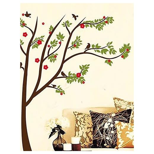 Dibujos animados Createforlife flor verde árbol genealógico infantil de pared dodoskinz