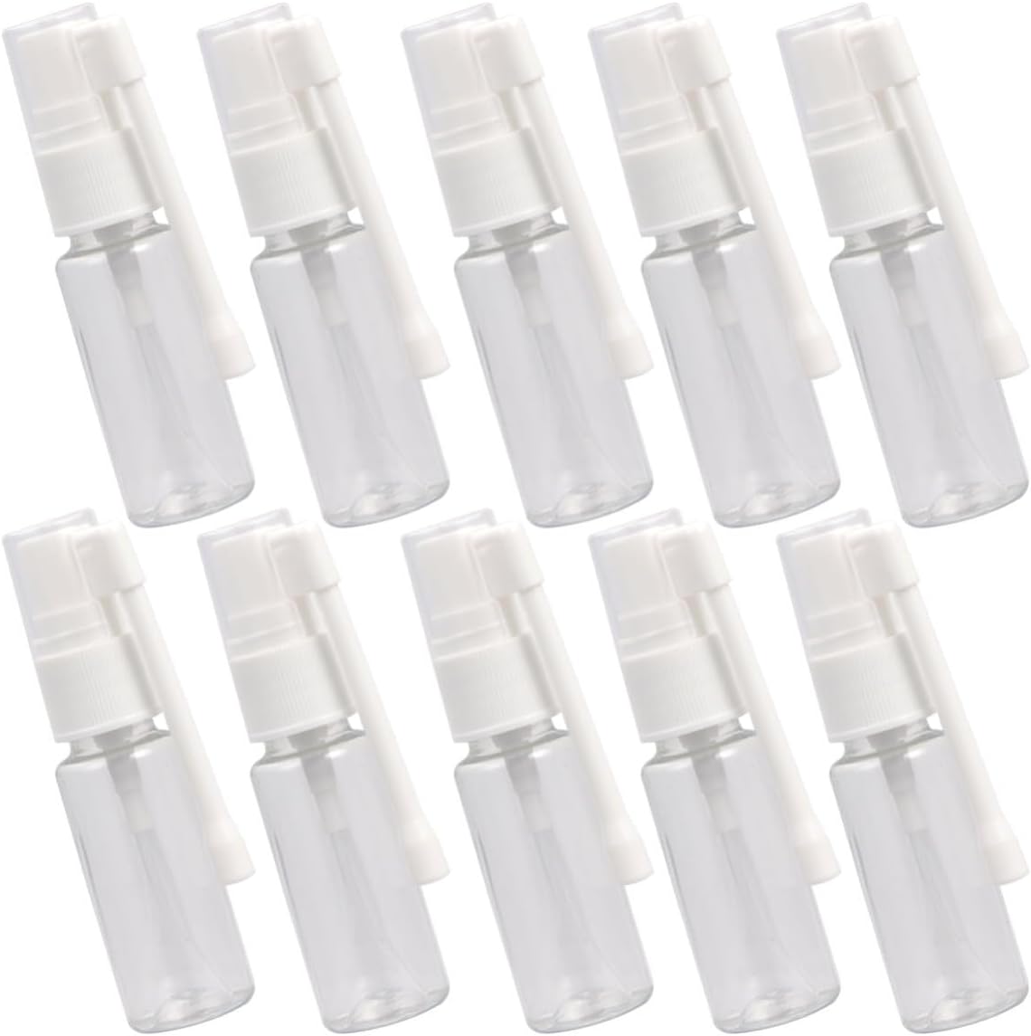 BETOOKY 10pcs 20ml Refillable Plastic Mist Spray Bottles with 360-degree Rotating Sprinkler Head, Multifunctional Water for Make-up Water and Cleaning Rubbing, for Hiking and Crafts