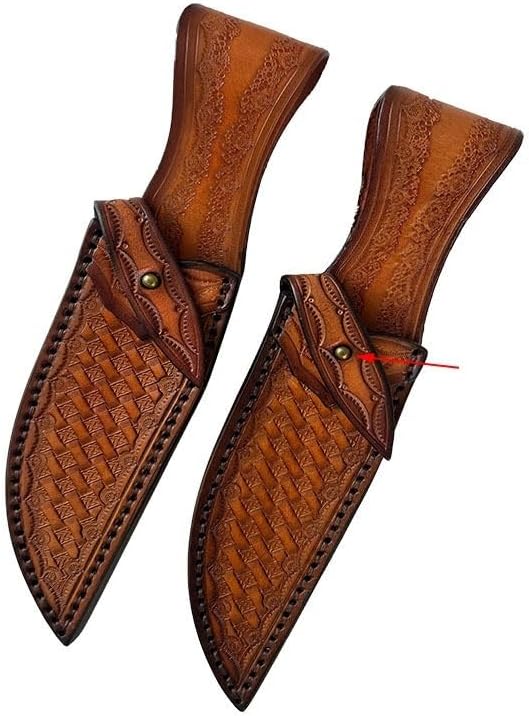 1PC Leather Knife Sheath, Universal Knife Cove for Belt with Snap Closure Fits for Outdoor Fixed Knife