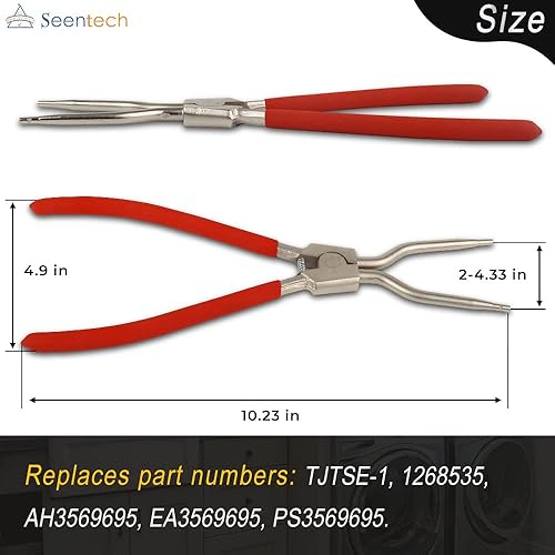 Miniatura 2 de 383EER4001A Alicates de resorte de bañera exterior de Seentech - Compatible con Kenmore, LG, Samsung y Whirlpool - Reemplaza: TJTSE-1, 1268535,