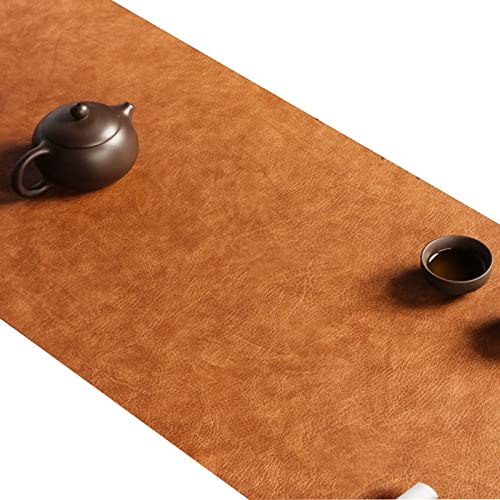 Chemin de table chinois imperméable long antidérapant en cuir résistant