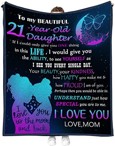 21st Birthday Gifts For Him, 21 Year Old Male, 21 60x50 Inch, Black