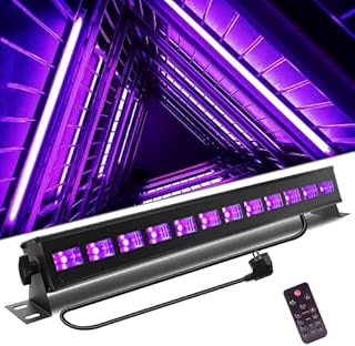 Black Light, 36W LED UV Light Tube Portable Stage Light DMX512 Blacklight with Remote Control Party Light Disco Light for Pub, Bar, Decoration, Disco, Christmas, Halloween, Club