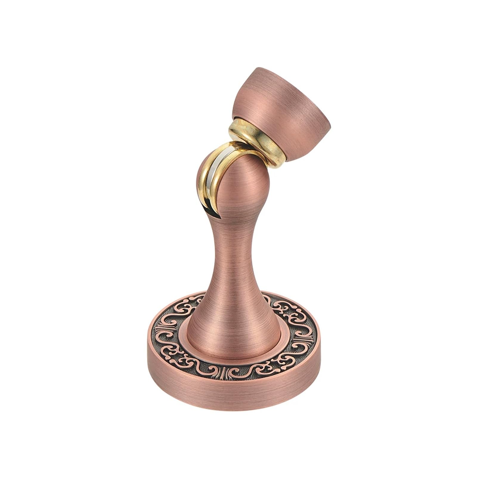 Magnetic Door Stoppers Copper Door Stops Magnetic Catch Holder with Screws for Wall Floor Mounted Wall Protector Hold(A)