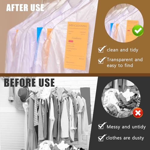 20 Pack Garment Bags for Hanging Clothes Transparent Plastic Clothes Covers for Short or Children's Clothing Dust-proof Storage Bags for Dry Cleaner, Home Storage, Travel (55x80 cm) by Sliverdew - Image 4