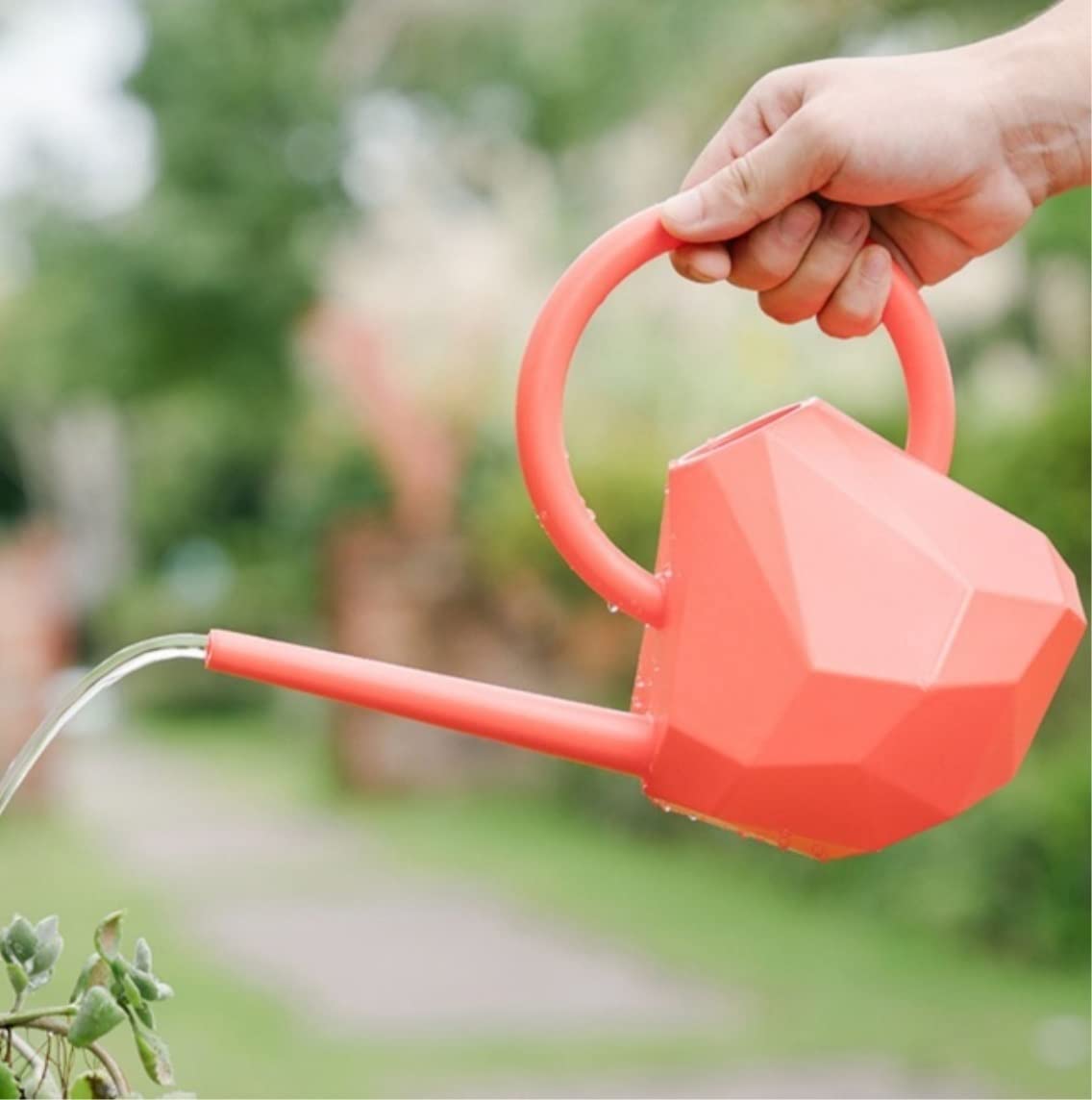 Watering Can Rośliny Domowe Konewka Do Kwiatów Ogrodowych Długa Wylewka Z Przenośnymi Uchwytami Miłośników Ogrodnictwa(Oranje)