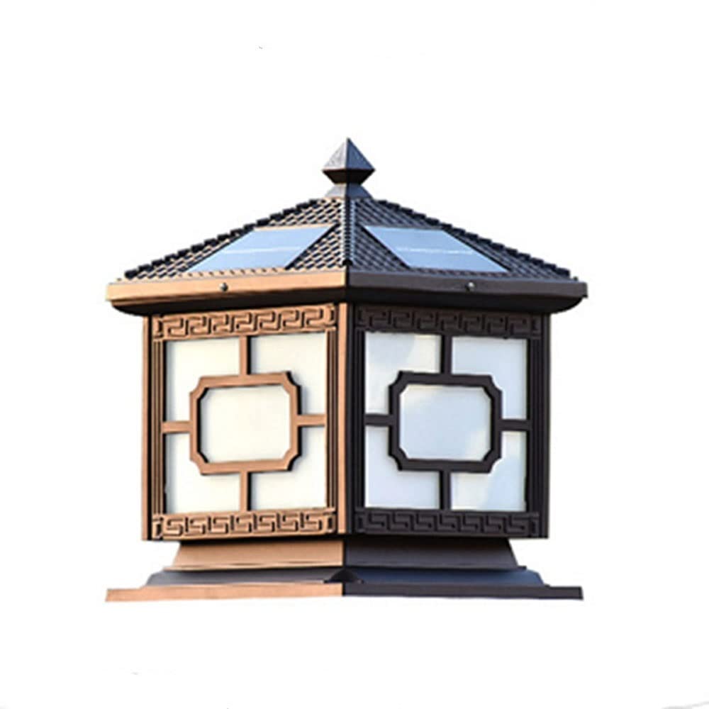 Lampadaire solaire LED bicolore IP65 colonne lumineuse moderne en verre dépoli pour extérieur