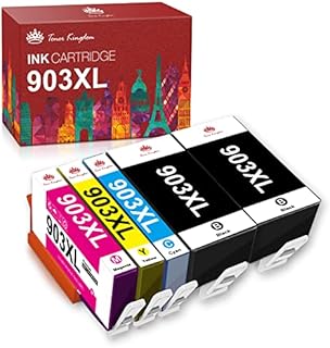 Toner Kingdom 903XL Ink Cartridges Multipack Replacement for HP 903XL 903 XL for HP Officejet 6950 HP Officejet Pro 6970 6960 High Yield Ink Cartridges (2 Black,1 Cyan,1 Magenta,1 Yellow,5 Pack)