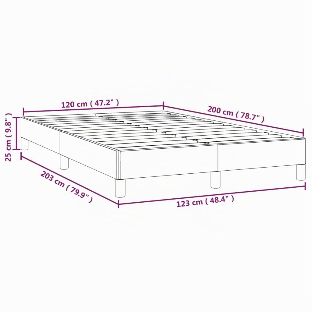 vidaXL Polsterbett, Bett Bettgestell mit Lattenrost, Schlafzimmerbett Doppelbett mit Stützbeinen, Bettrahmen Schlafzimmermöbel, Schwarz 120x200cm Samt