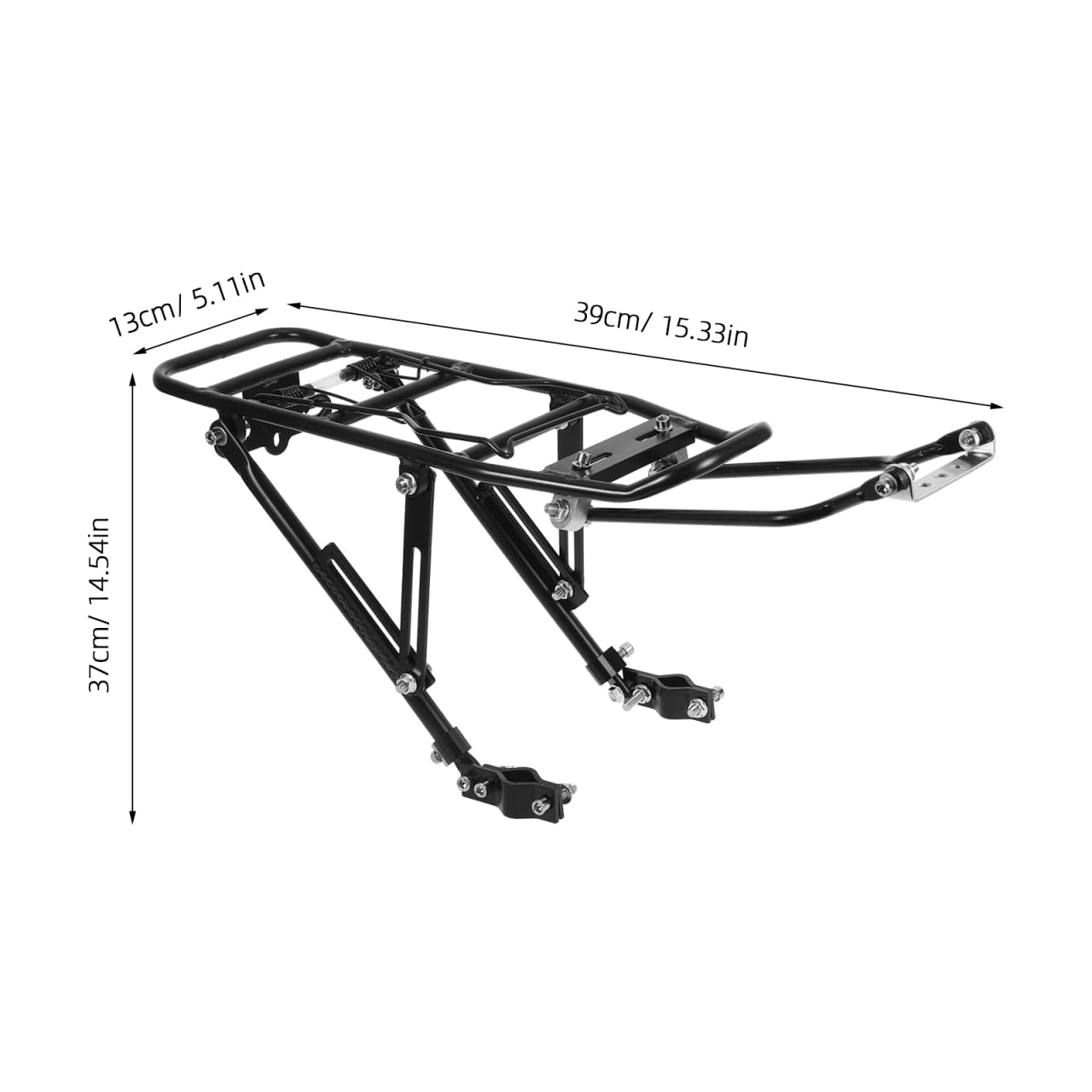 BESPORTBLE Aluminum Alloy Bike Carrier Rack - Adjustable Back Rack for Mountain Bikes, Bicycle Rear Luggage Carrier