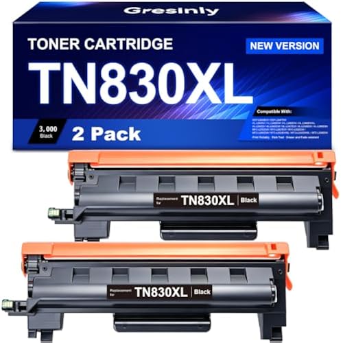 TN830XL Black Compatible Toner Cartridge Replacement for Brother, 2 Pack