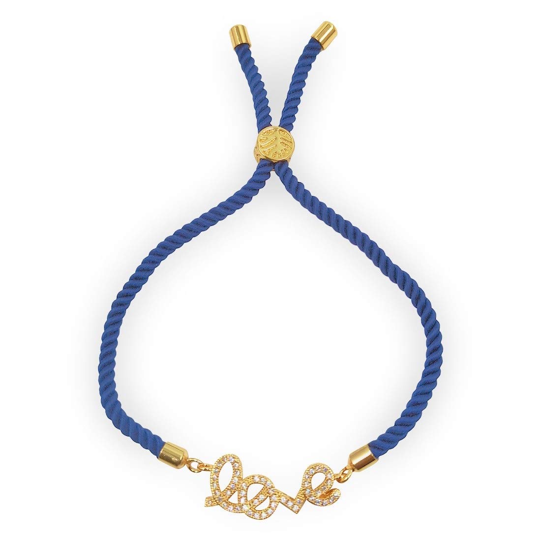 House of Queens Gold Plated with Cubic Zirconia Love Bracelet for Women (Gold) (B07W6RM248) Amazon Price History, Amazon Price Tracker