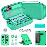【Completa protección de los accesorios de la Switch】Las fundas protectoras de la consola y de los J-con están especialmente diseñadas para la Switch, que pueden proteger su Switch de arañazos y golpes. El protector de pantalla templado evita eficazmente los arañazos. 3 pares de tapones de silicona para los pulgares protegen los botones de su Switch durante el juego.