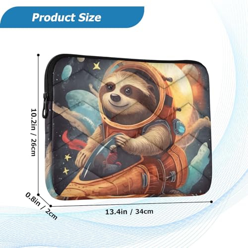 Funda para portátil de 13-14 pulgadas con diseño Sloth Space Planet miniatura 3