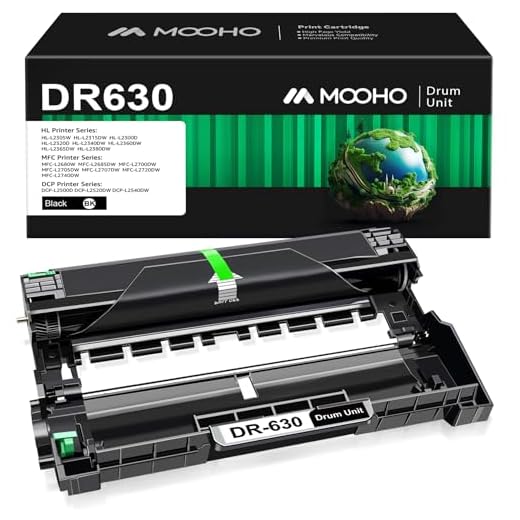 Mooho Compatible Drum Unit Replacement for Brother DR-630 DR 630 Drum for Brother MFC-L2700DW MFC-L2740DW HL-L2380DW DCP-L2540DW HL-L2300D DCP-L2520DW HL-L2320D Laser Printer (Black, 1-Pack)