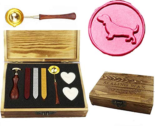 Kit de cachet cire à cacheter vintage teckel idéal comme idée cadeau