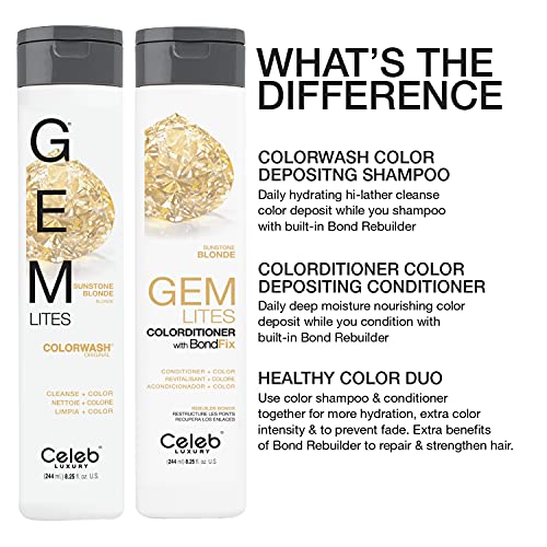 Image of Celeb Luxury Colorwash Color Depositing Shampoo - Color Refresher, Vegan Hair Dye, Bondfix Bond Rebuilder, Viral and Gem Lites