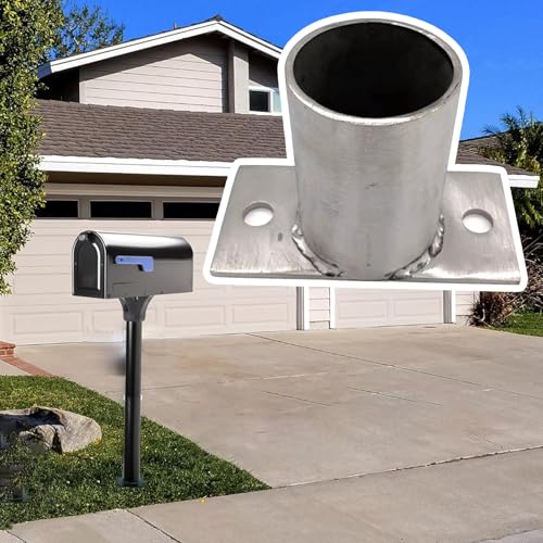 Durable Ground Screw-in Post Anchors for Fences & Light Posts - 8 Pack, 3 Inch Round Flange, Concrete Compatible, Heavy-Duty Base for Secure Installation