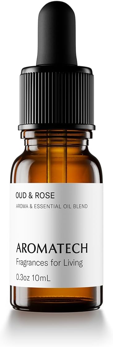 Aromatech Oud & Rose Aroma Essential Oil Blend: Hotel Inspired Aromatherapy with for Ultrasonic Diffusers & Nebulizers - 0.3 fl oz, 10 mL