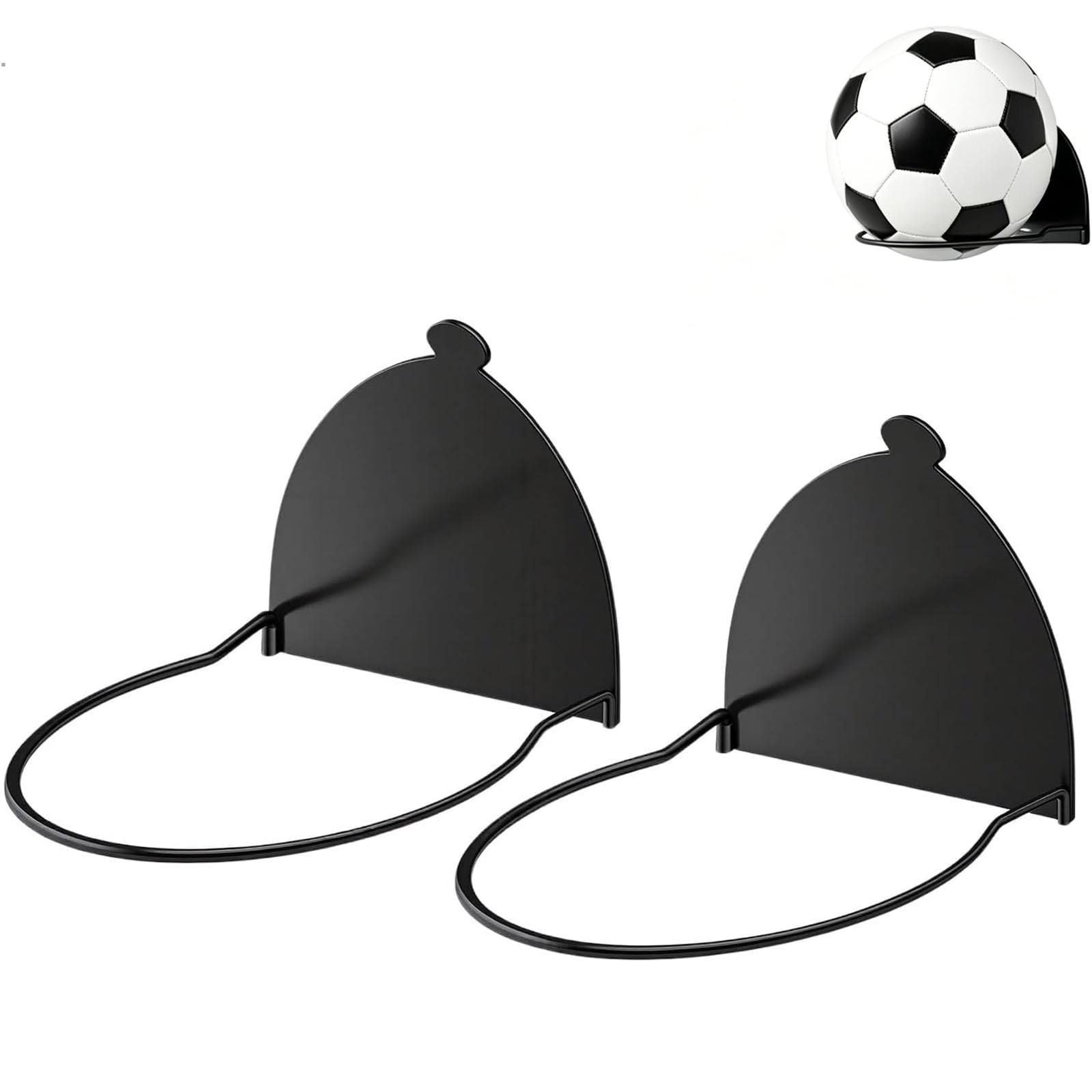 Support mural de football robuste pour rangement de basket et volley - 4