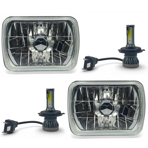 Pair 7x6 5x7 LED High/Low Beam For 1995-1997 Nissan Pickup Hardbody,5x7 7x6 inch Diamond Crystal...