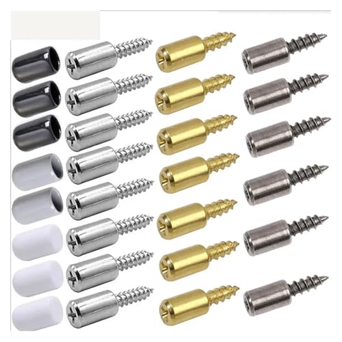 8/12/20クロスセルフタッピングネジセット(ゴムスリーブ付き)ラミネートパーティションサポート(Gold set C,12 set)