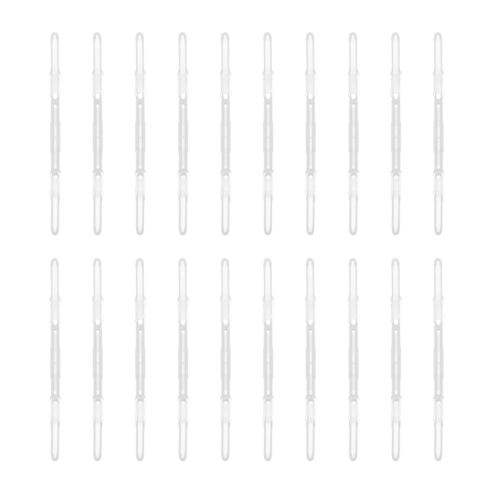 TEHAUX 20pcs Plastic Binder White Paper Clips Colorful Paper